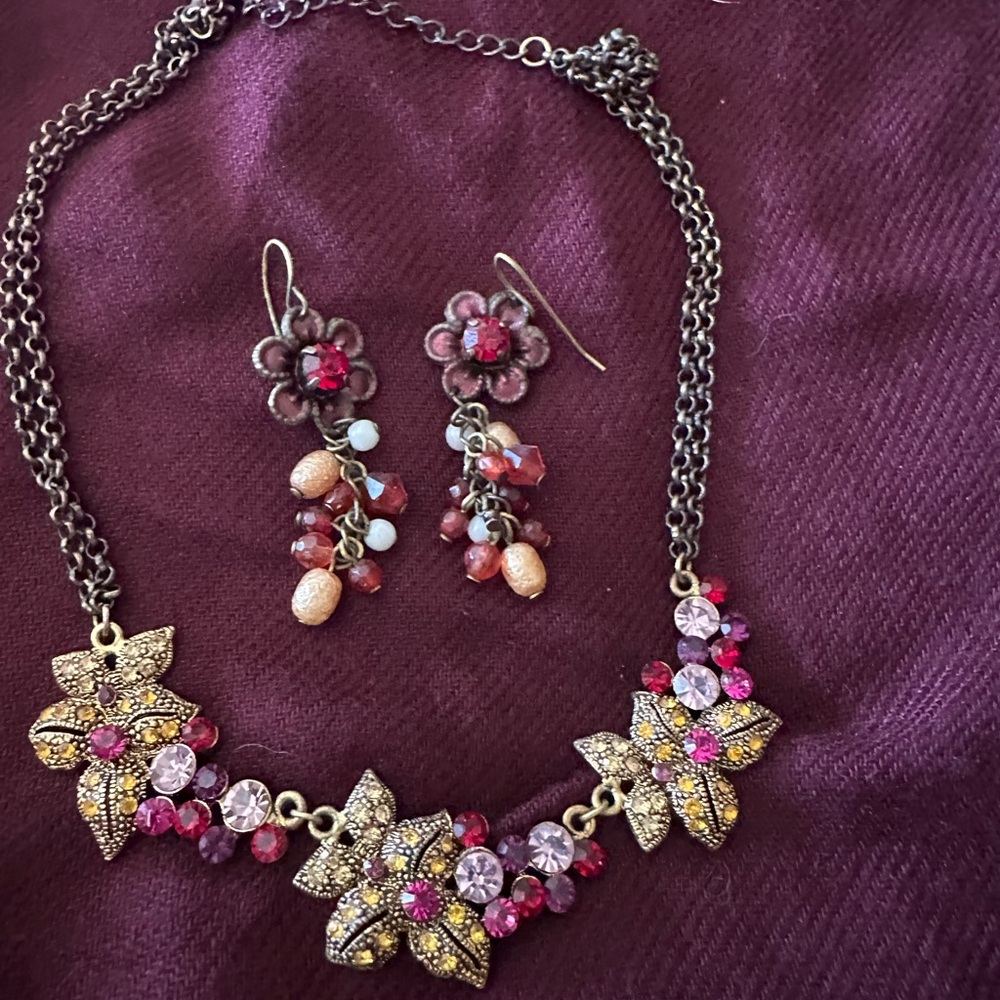 Necklace and matching earrings